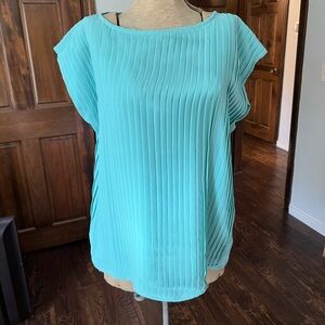 Talbots Aqua Blue Blouse - women's M